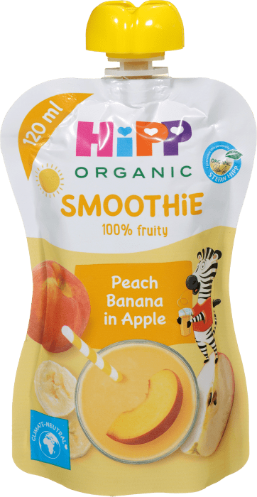 Hippis bio smoothie breskev-banana-jabolko, od 1. leta, 120 g - Ko nakup  postane doživetje 