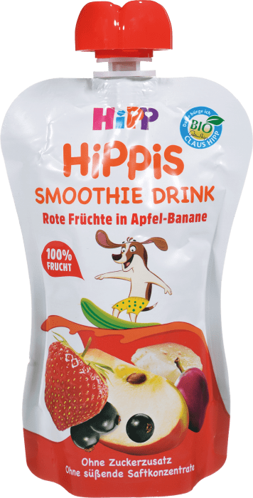 Hippis bio smoothie jabolko-banana-jagoda, od 1. leta, 120 ml - Ko nakup  postane doživetje 